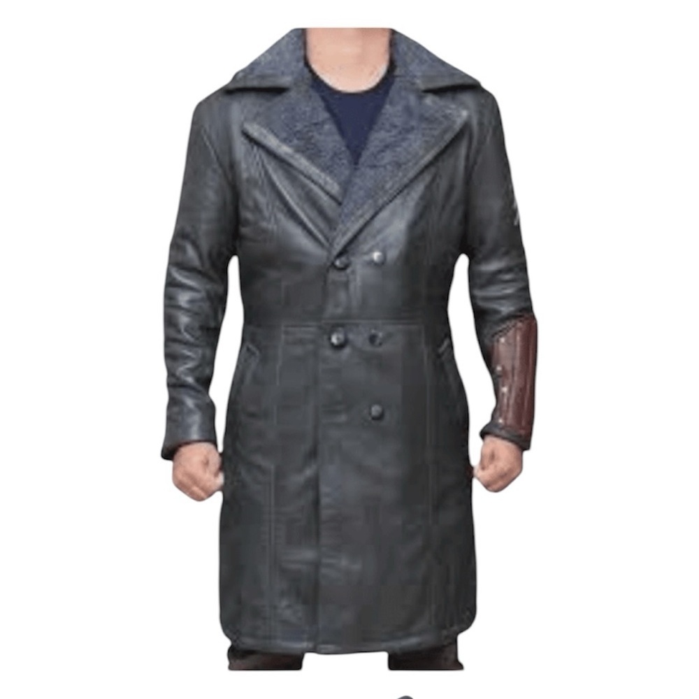 Captain Boomerang- Suicide Squad leather shearling jacket  by Real Leather XL